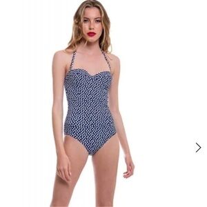 TORY BURCH
Swimsuit with navy and white dots Sz L